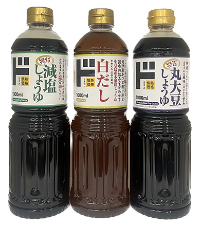 JONETZ Specially Selected Whole Soybean Soy Sauce / Low-Sodium Soy Sauce / Shiro Dashi